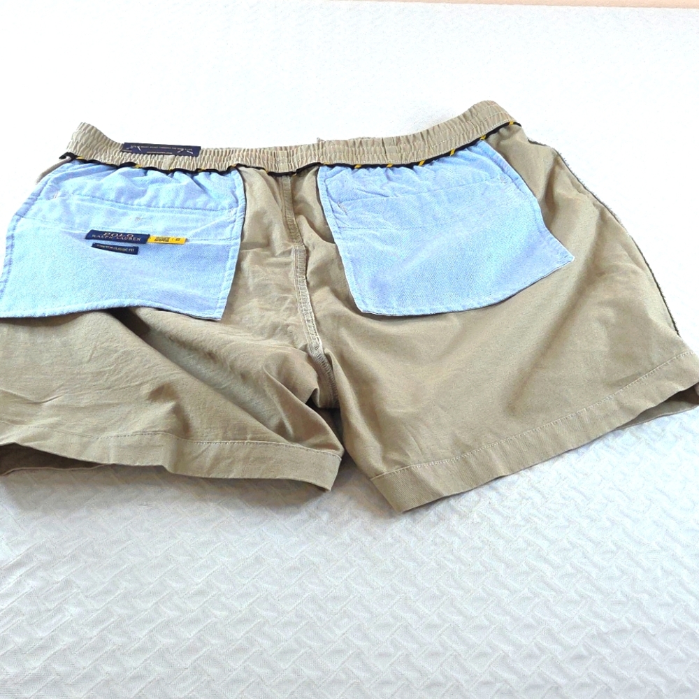 Polo by Ralph Lauren Tan Mens Stretch Classic Shorts with Classic Design XL. - Picture 14 of 16
